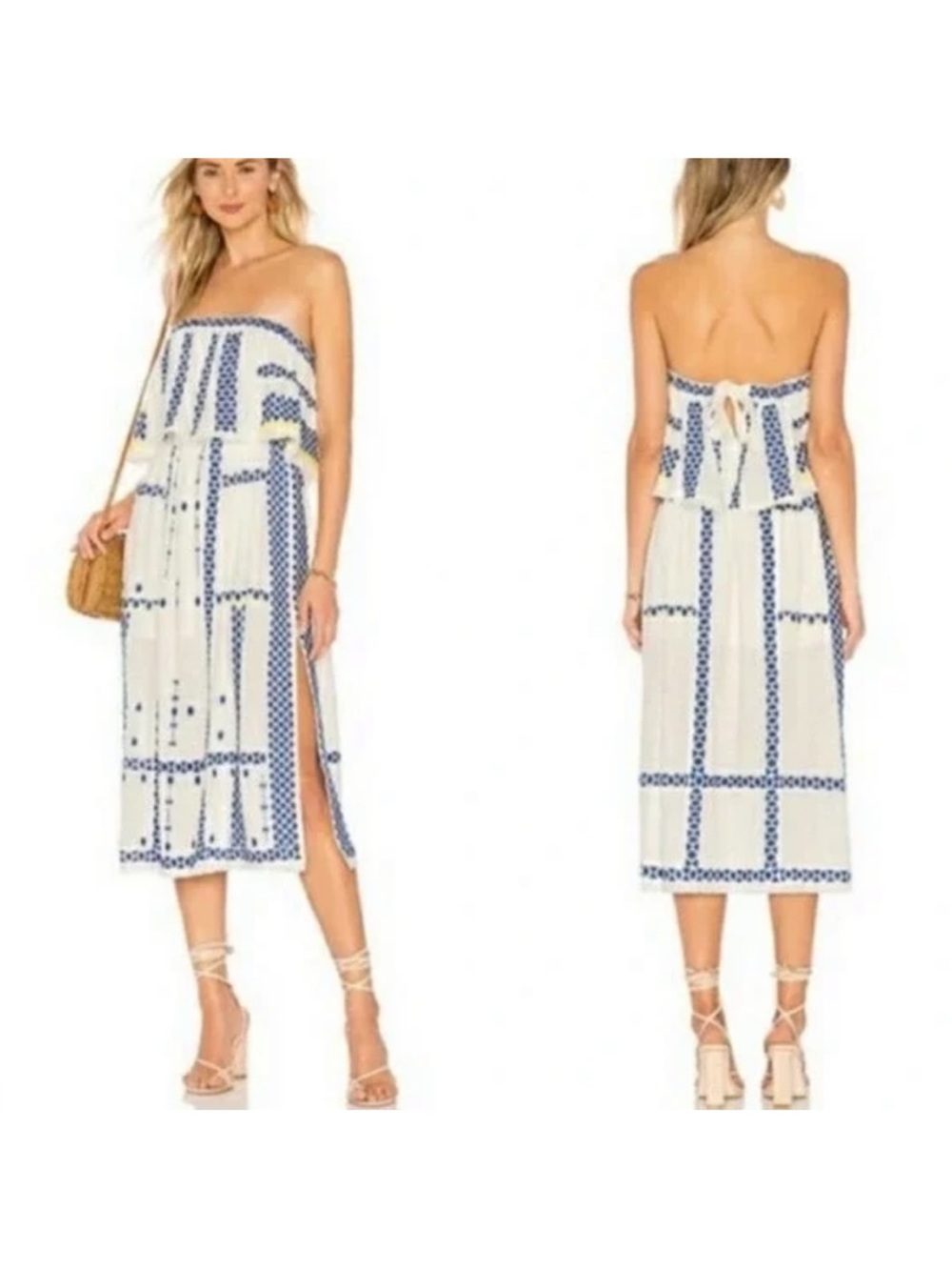 Free People X Revolve Wild Romance Ivorgy Embroidered Midi Dress